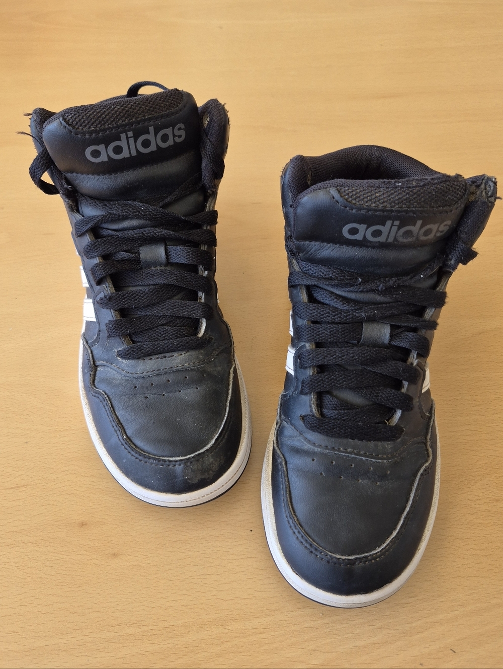 adidas Boys Black High-Top Sneakers